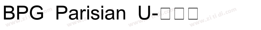 BPG Parisian U字体转换